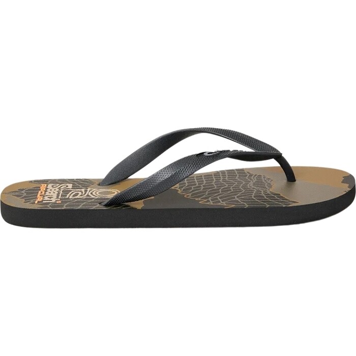 2024 Rip Curl Hombres Open Toe Search Bloom Flip Flop 1BFMOT - Black / Olive